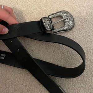 Black TopShop belt with Silver hardware